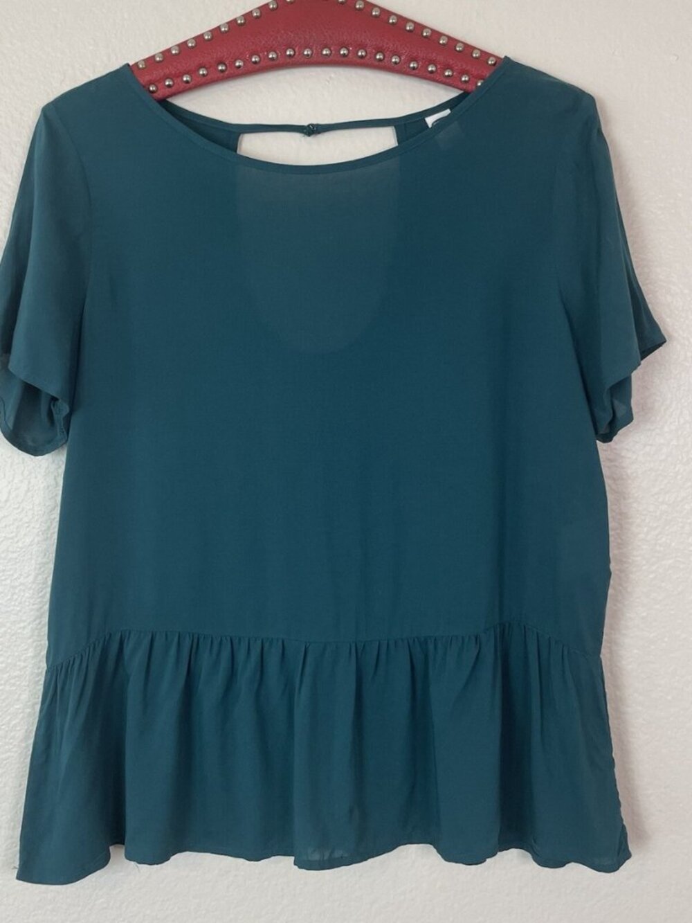 Old Navy Green Peplum Top
